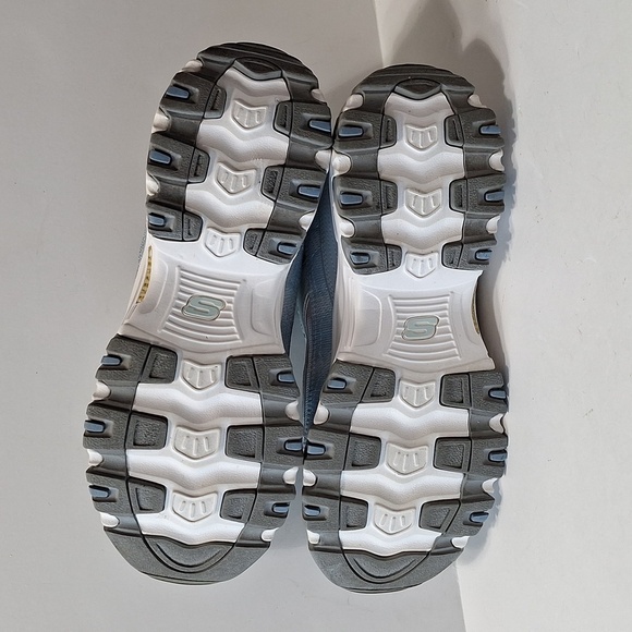 Skechers Light Blue Multicolor Retro Athleisure D'Lites Low Top Sneakers Size 10 - Picture 9 of 11